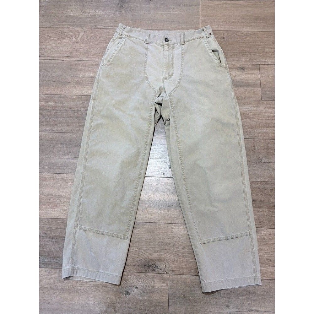 Vintage Patagonia Men's 34X30 Double Knee Gray Straight Leg Canvas Cotton Pants
